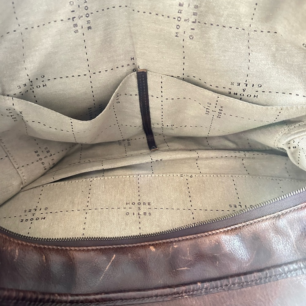 Vintage Brown Leather Duffel Bag - Picture 7 of 10